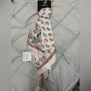 Coach New With Tags Cream Scarf old money quiet luxury pure silk